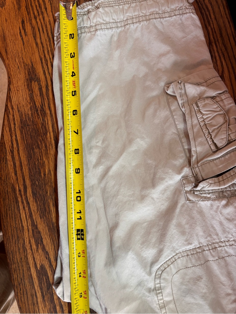 Aeropostale Khaki Cargo Capri Pants Size 7/8 Tan Utility Y2K - Picture 8 of 9